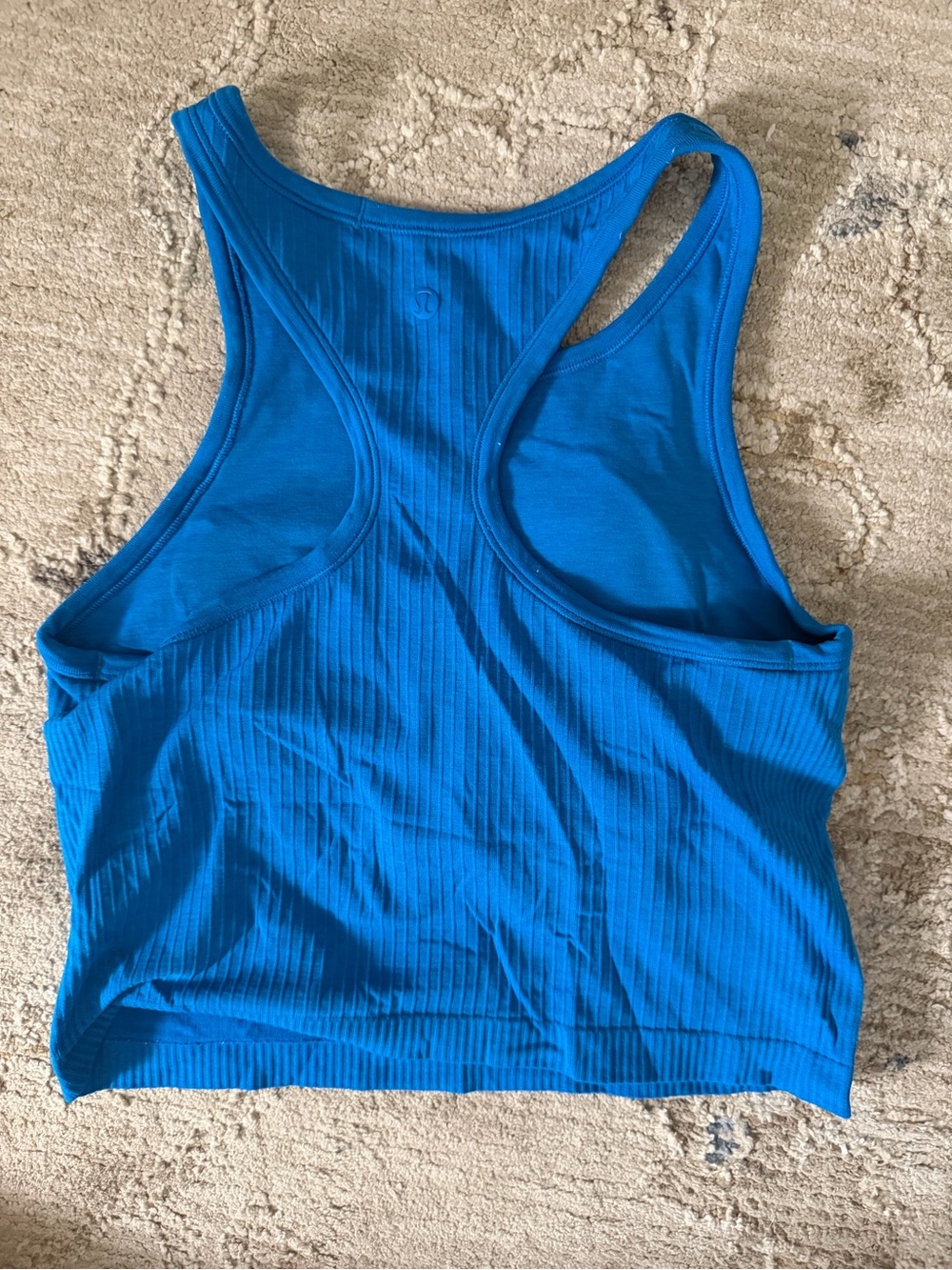Lululemon Ribbed Racerback Crop Tank - Blue